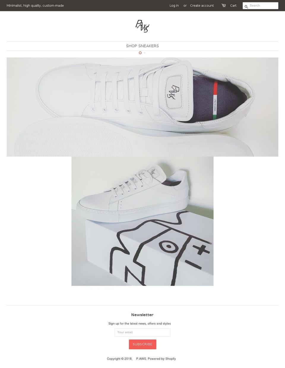 pawsonlinestore.com — Shopify storefront screenshot