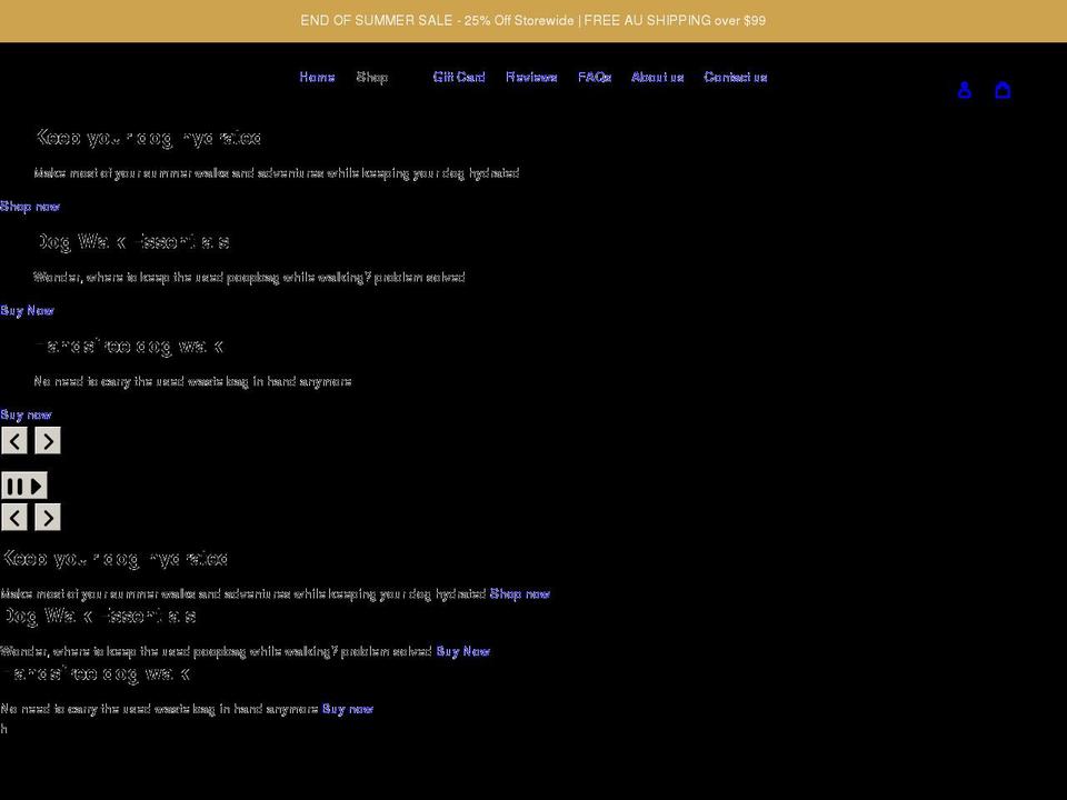 pawstralia.com.au shopify website screenshot