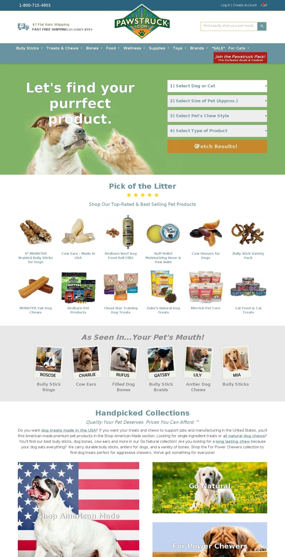 pawstruck.org shopify website screenshot