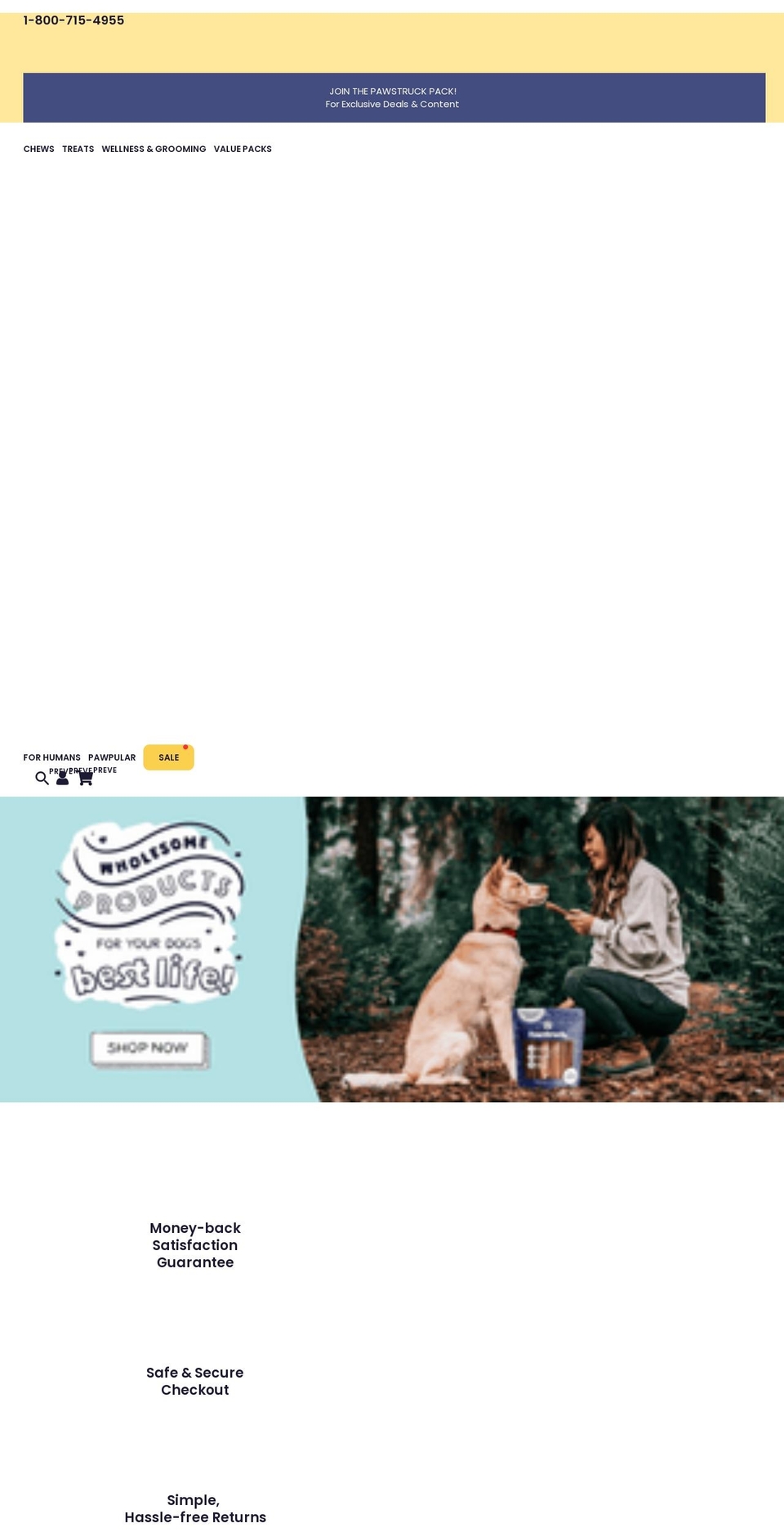 pawstruckpets.com — Shopify storefront screenshot
