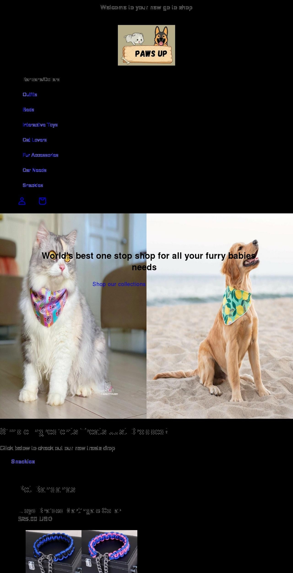 pawsupusa.com shopify website screenshot