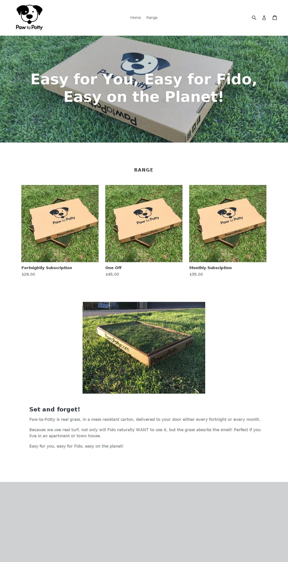 pawtapotty.com — Shopify storefront screenshot