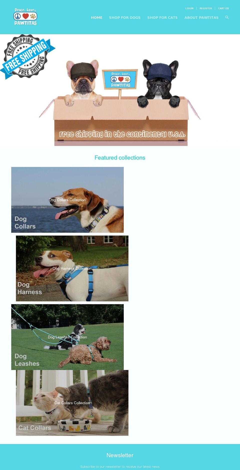 pawtitas.com shopify website screenshot