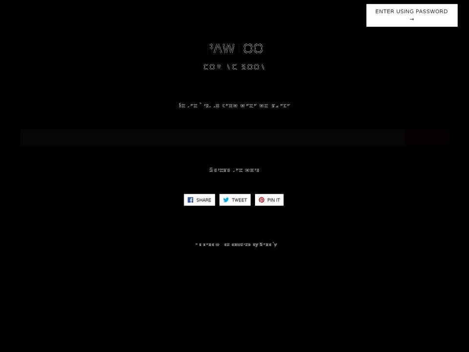 pawtoo.com shopify website screenshot