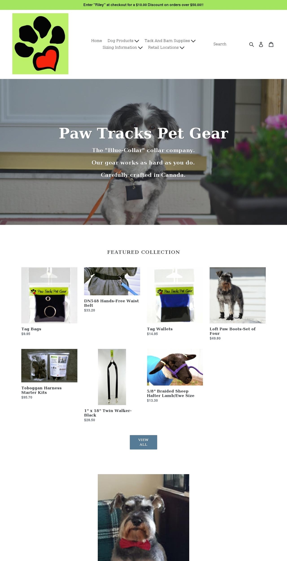 pawtrackspetgear.com shopify website screenshot