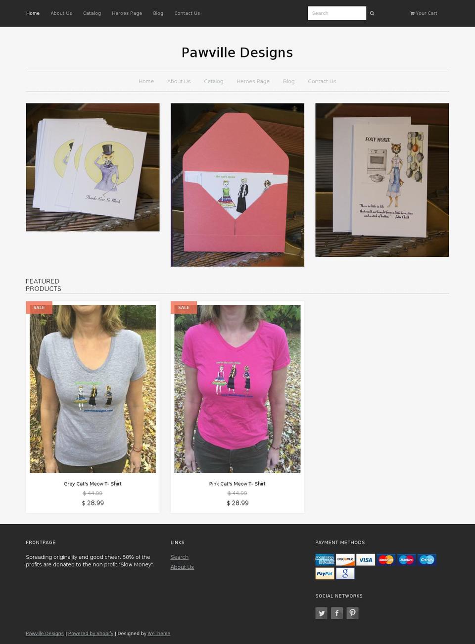 pawvilledesigns.com shopify website screenshot
