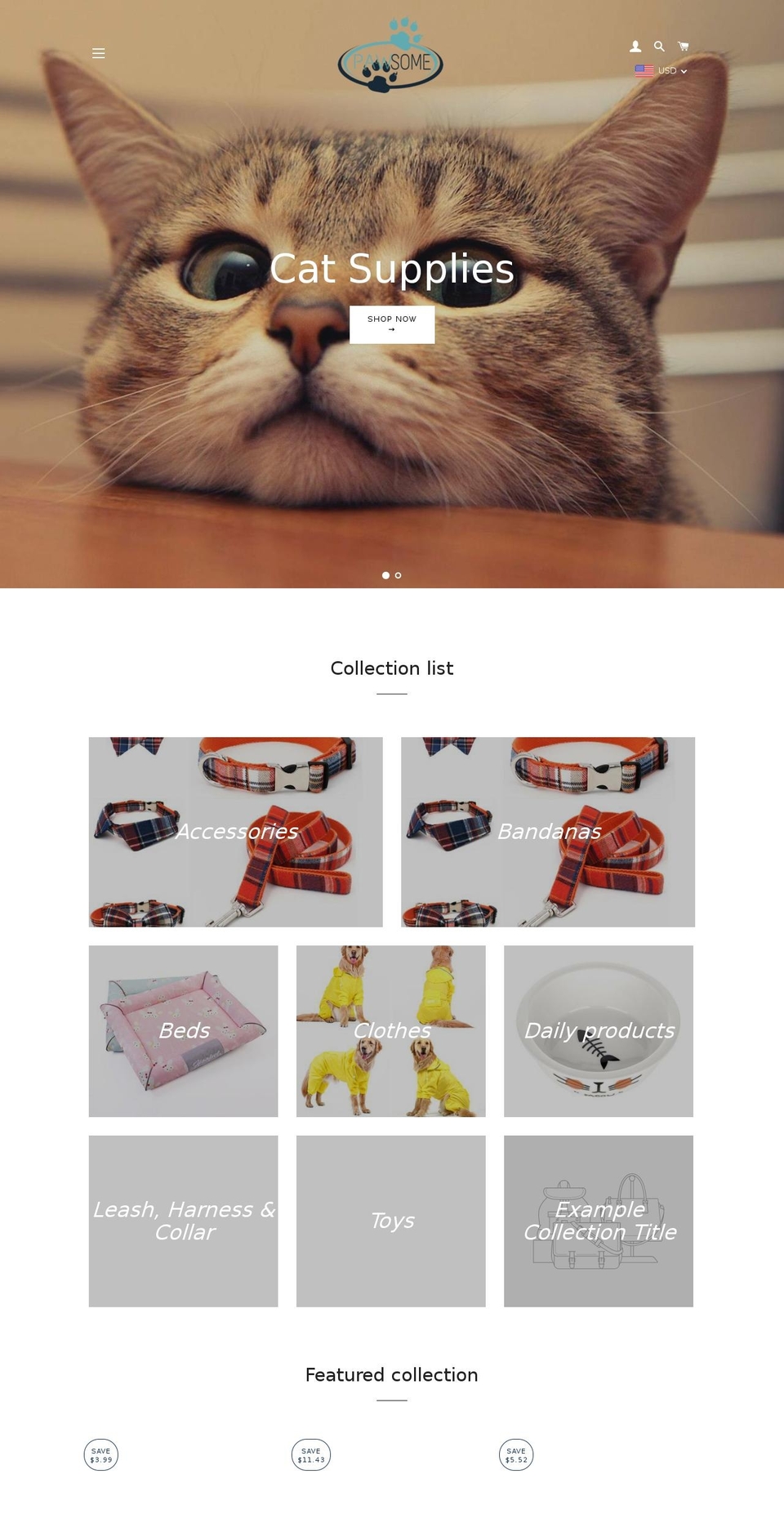 pawwsome.com — Shopify storefront screenshot