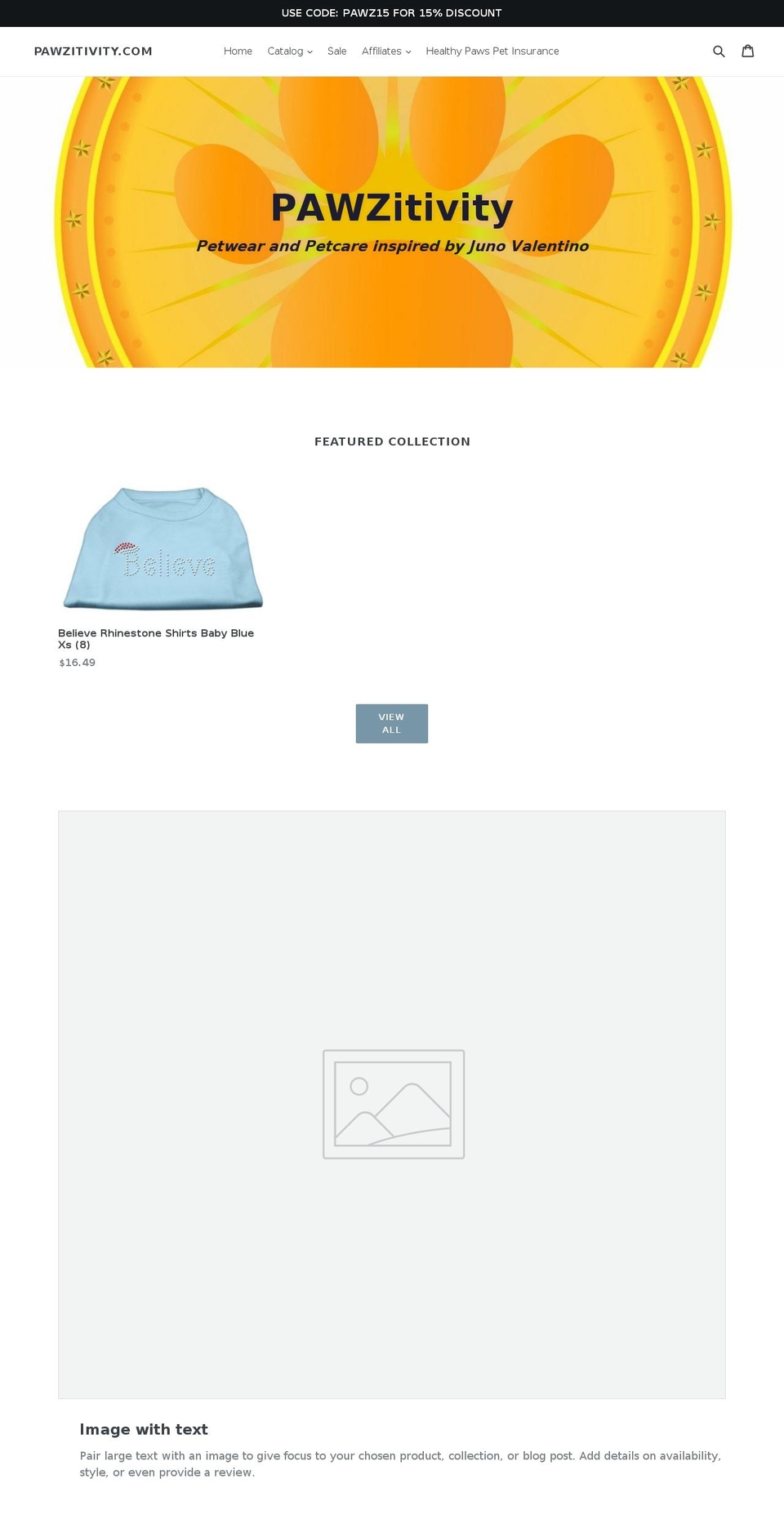 pawzitivity.com — Shopify storefront screenshot