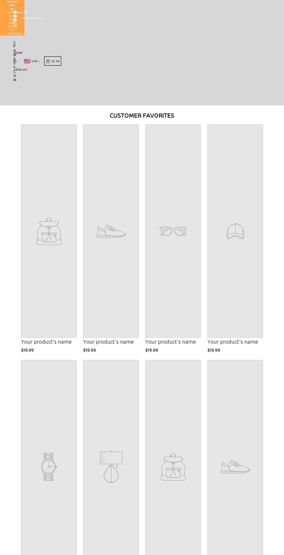 pawzsy.com shopify website screenshot