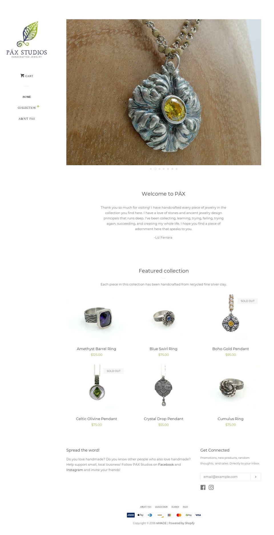 pax-studios.com shopify website screenshot