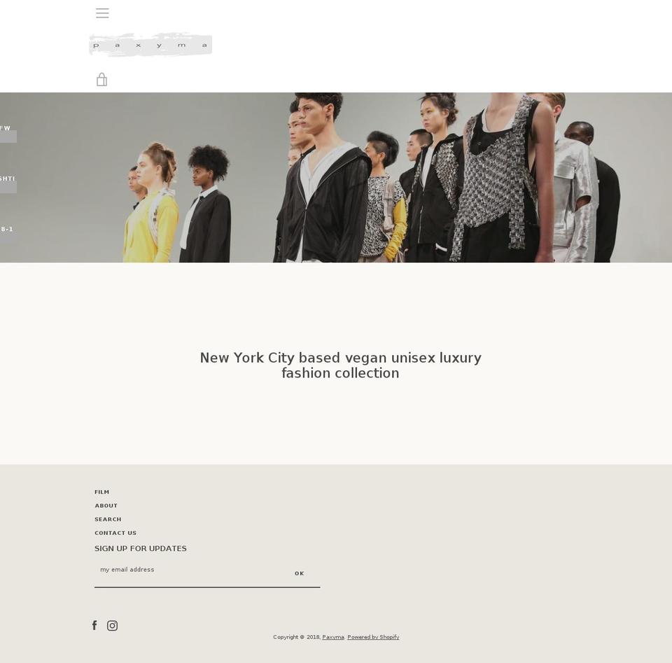paxyma.com — Shopify storefront screenshot