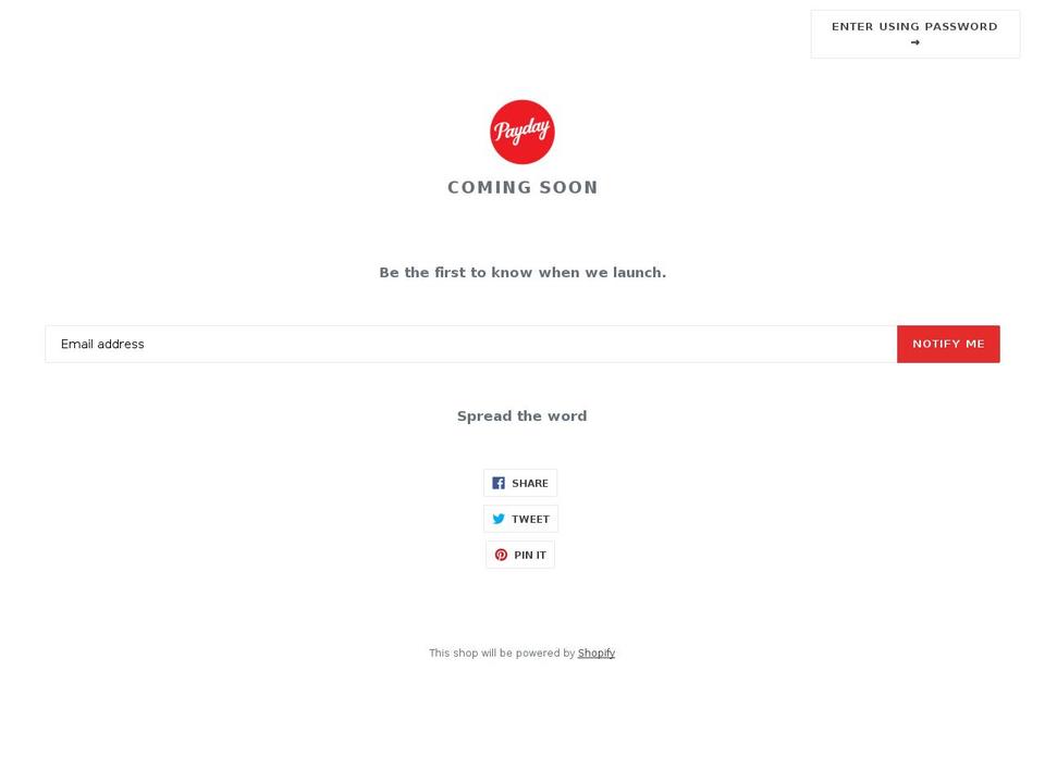 paydayapparel.com — Shopify storefront screenshot