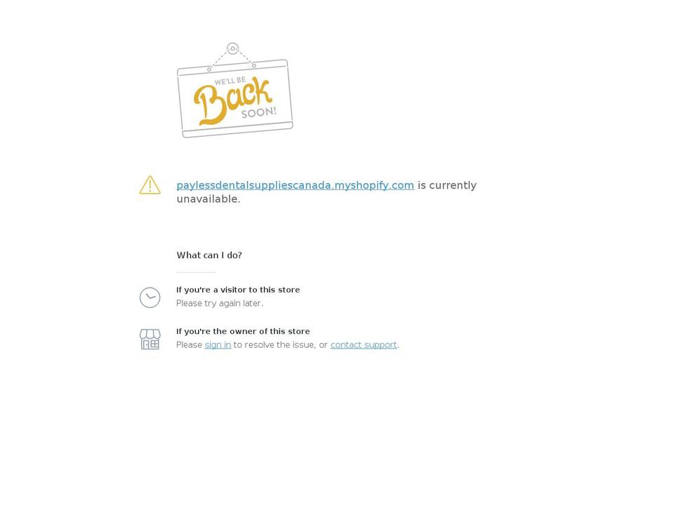 paylessdentalsuppliescanada.myshopify.com shopify website screenshot