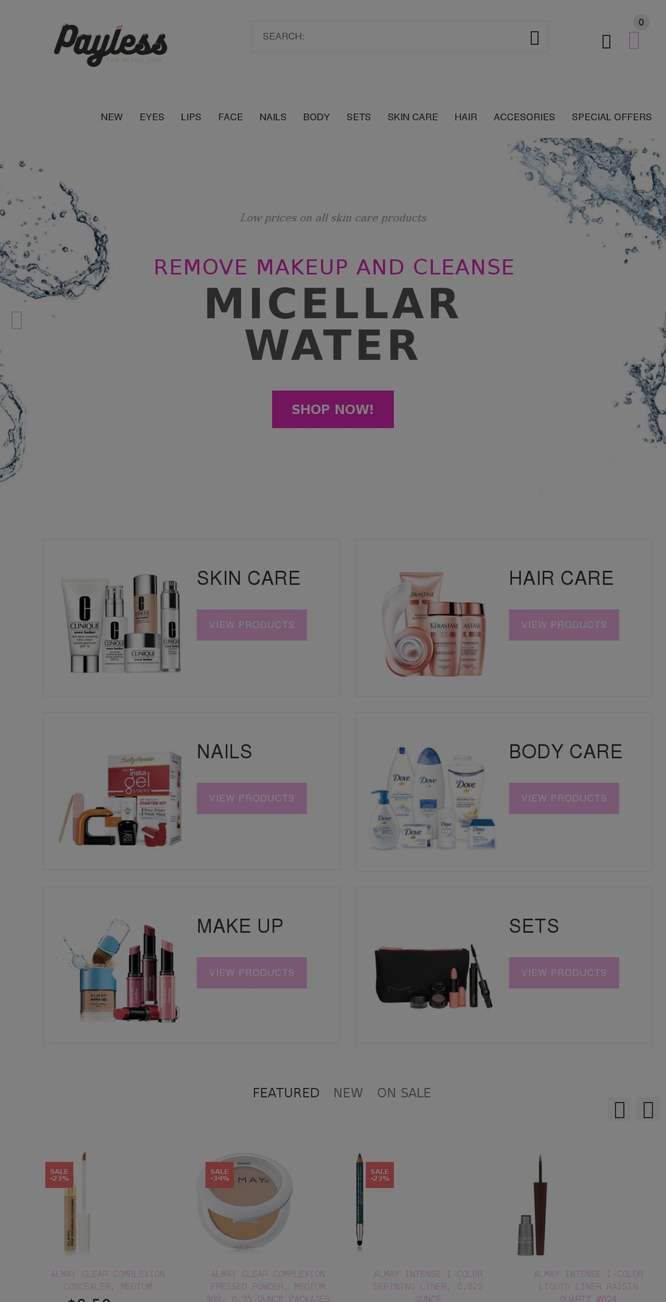 paylessforretail.com shopify website screenshot