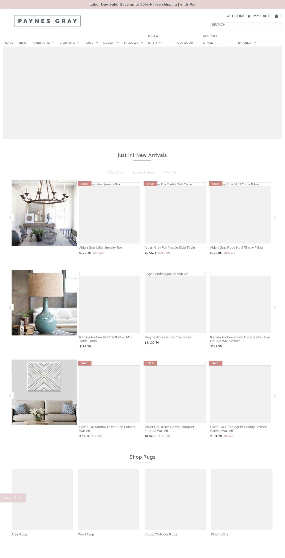 paynesgray.com shopify website screenshot