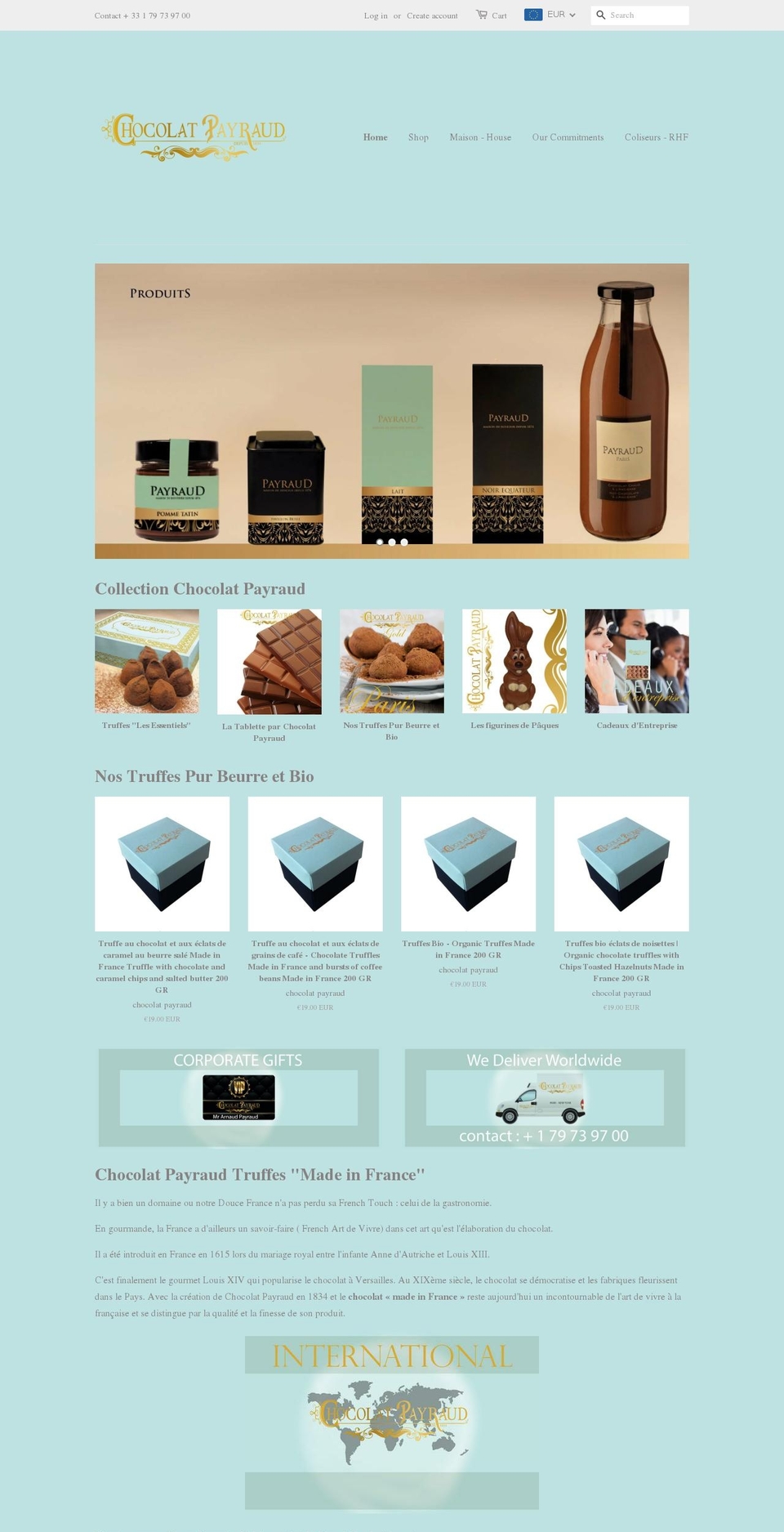 payraud-shop.com shopify website screenshot