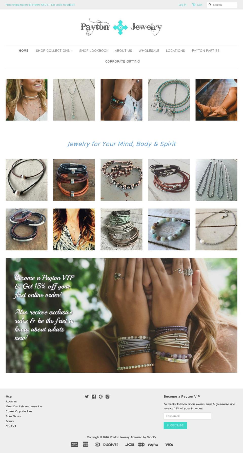 paytonjewelry.net shopify website screenshot