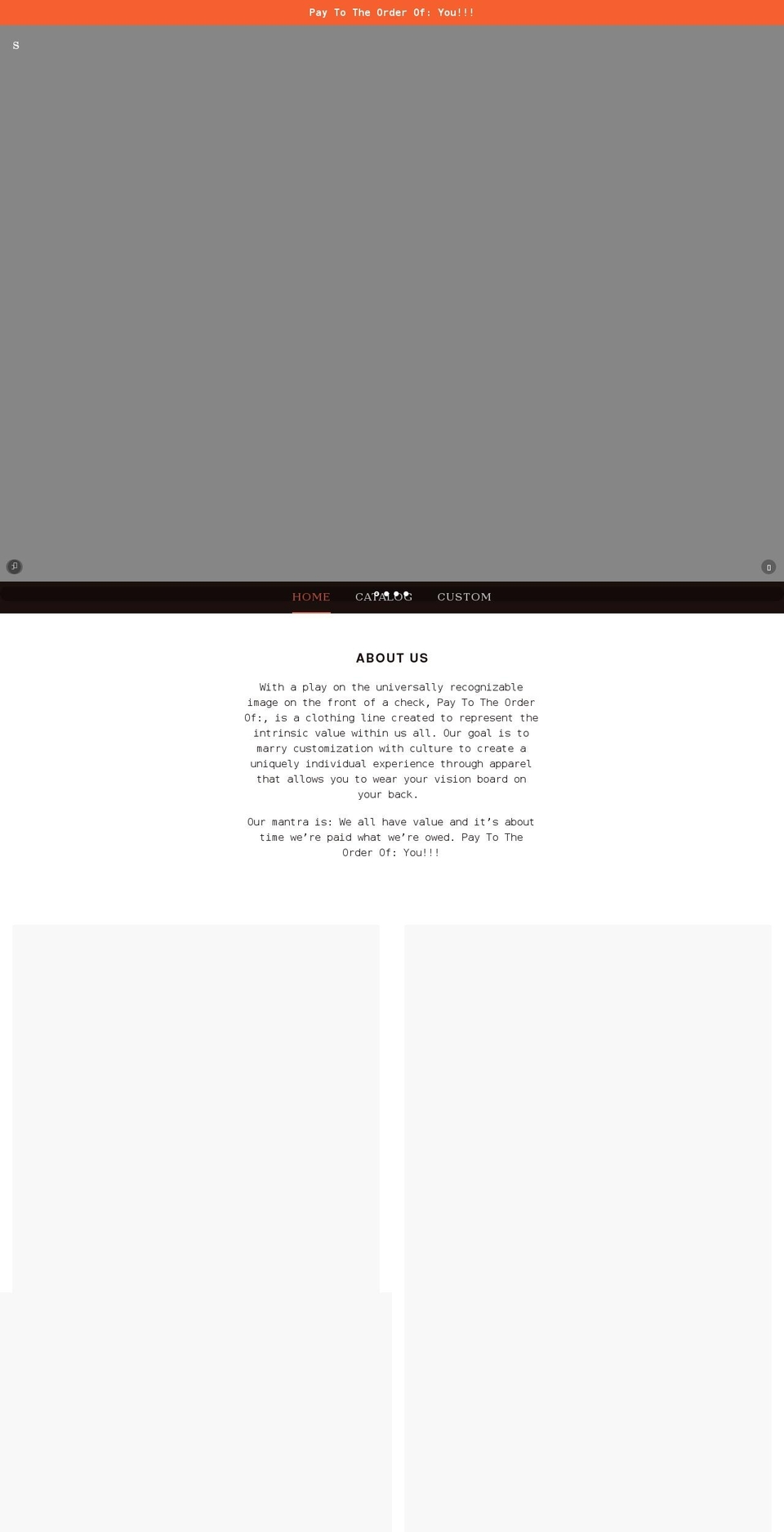 paytotheorderofbrand.com shopify website screenshot