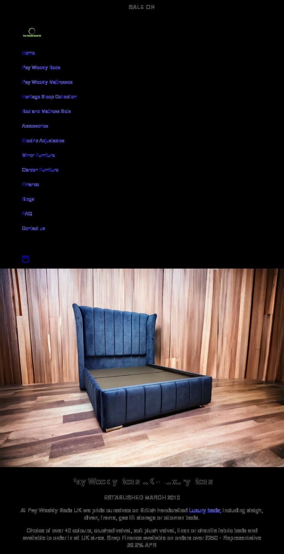 payweeklybedsuk.co.uk shopify website screenshot