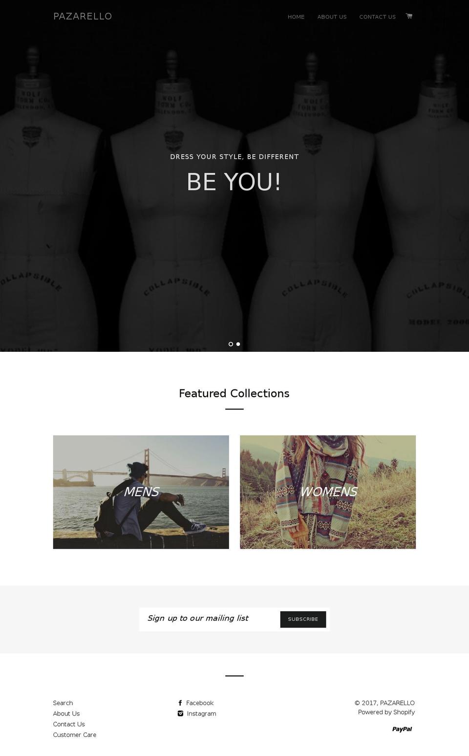 pazarello.com shopify website screenshot