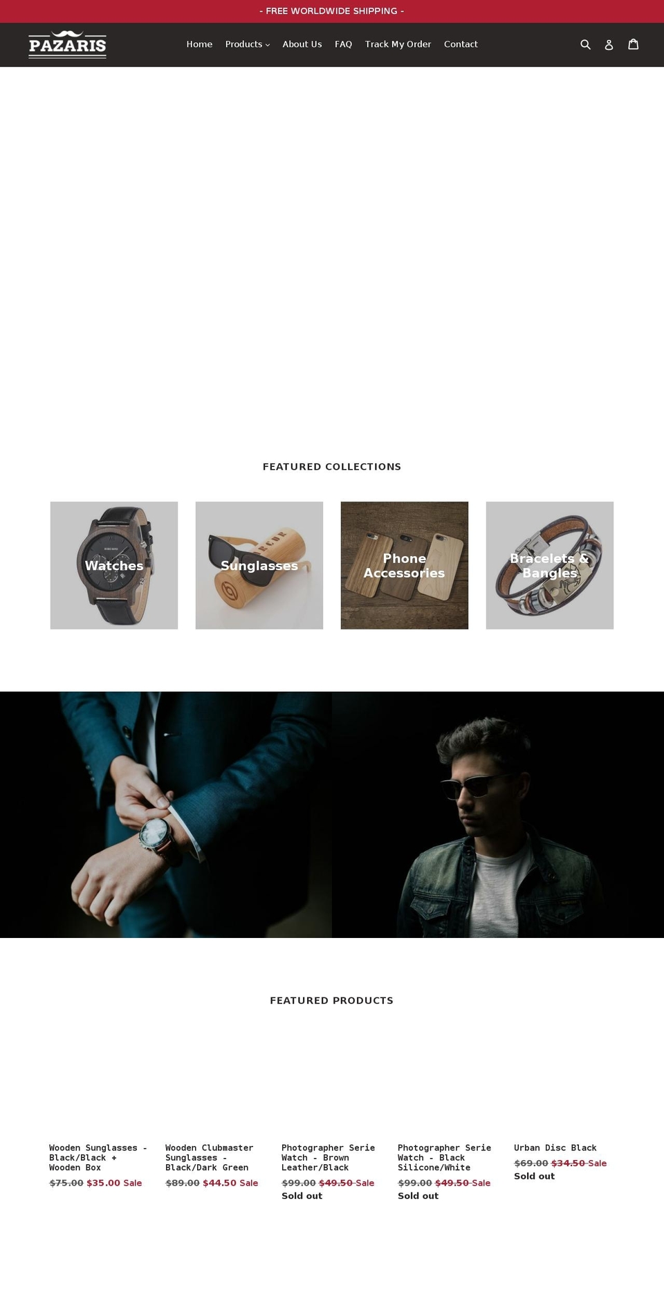 pazaris.com — Shopify storefront screenshot