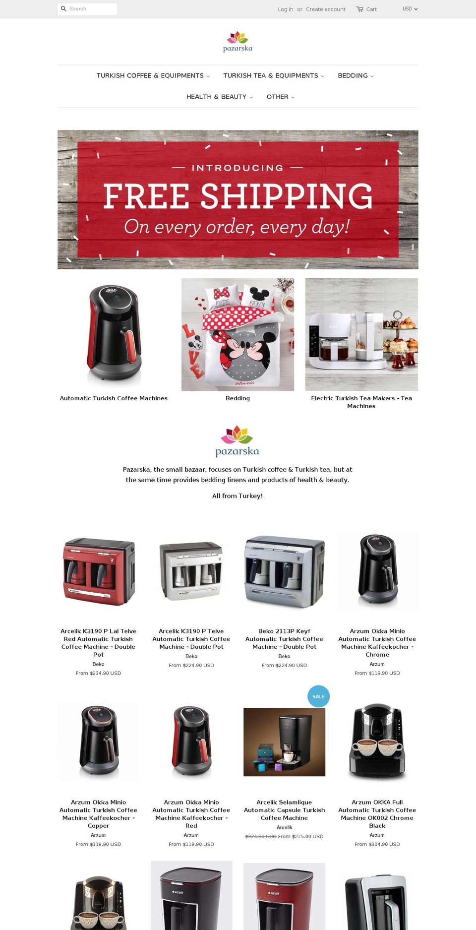 pazarska.com shopify website screenshot