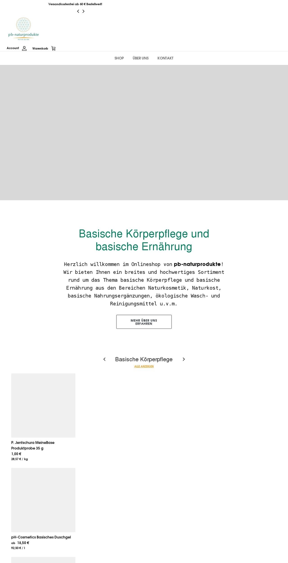 pb-naturprodukte.de shopify website screenshot