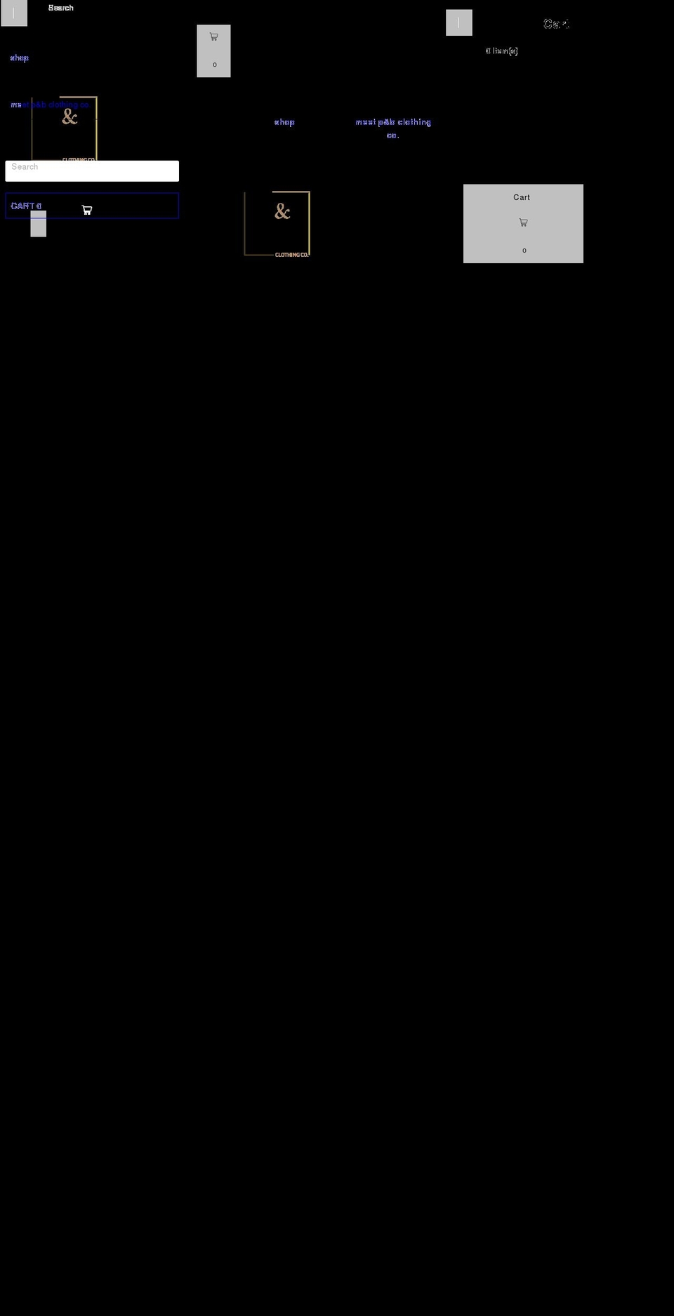 pbclothingco.com shopify website screenshot