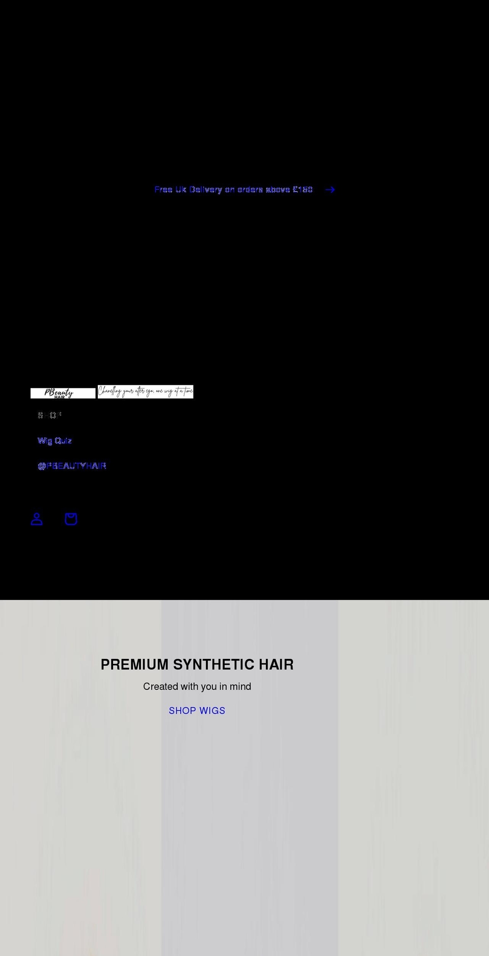 pbeautyhair.com shopify website screenshot