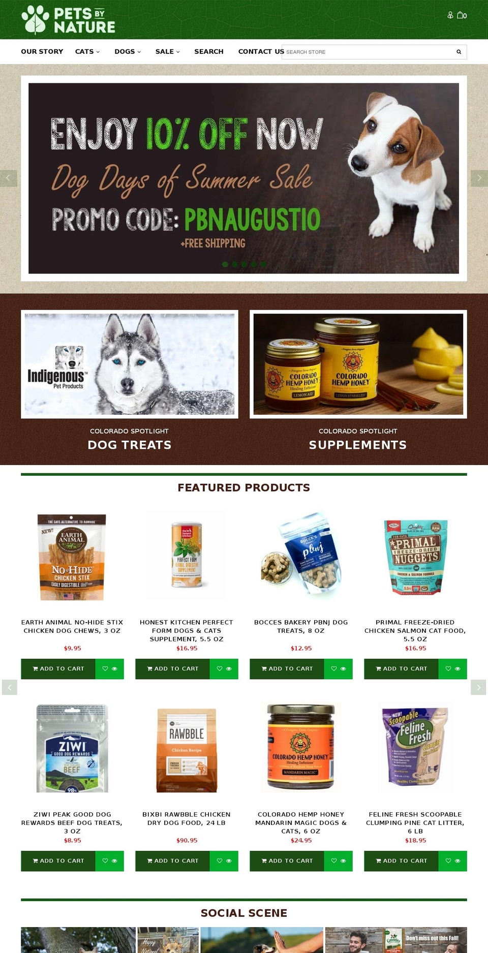 pbnature.com — Shopify storefront screenshot