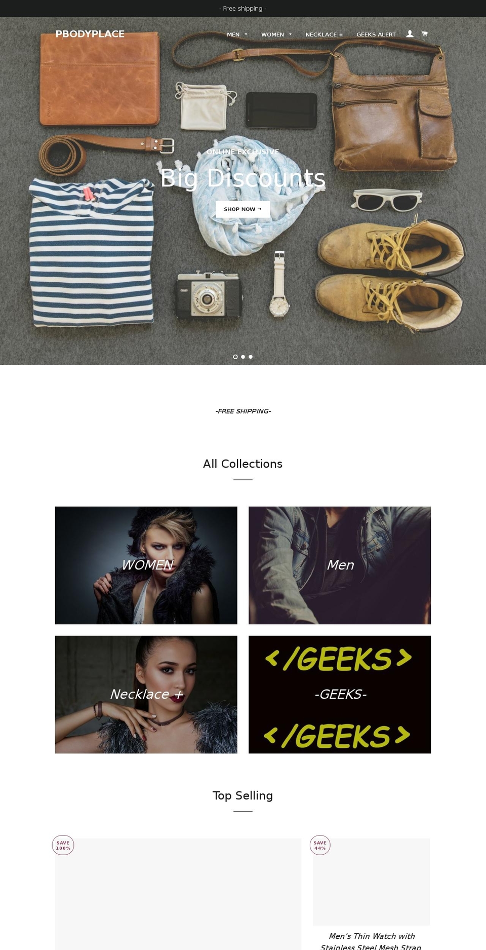 pbodyplace.com — Shopify storefront screenshot