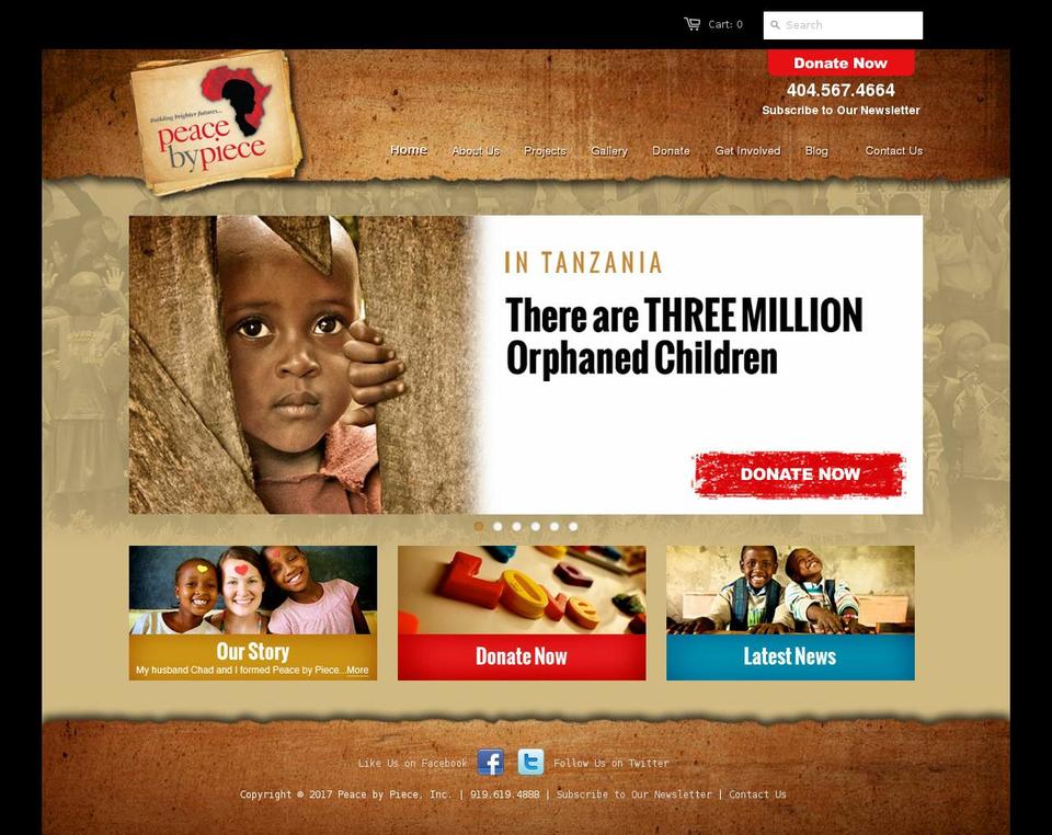 Peace by Piece - LHWH Shopify theme site example pbpafrica.org