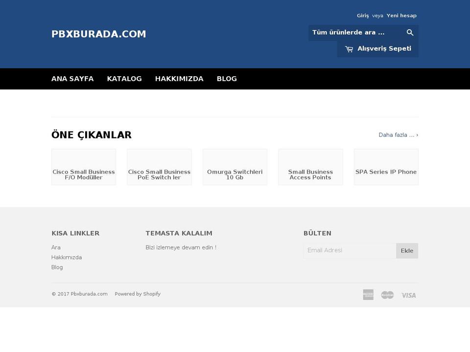 pbxburada.com shopify website screenshot