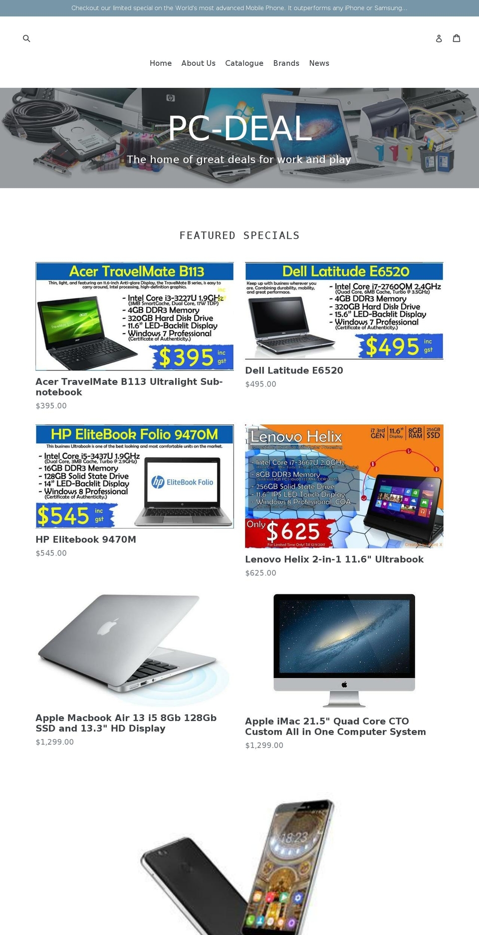 pc-deal.com shopify website screenshot