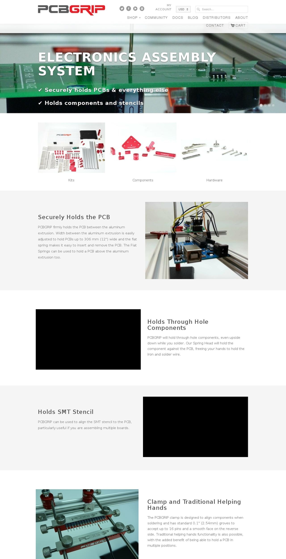 pcbgrip.net shopify website screenshot