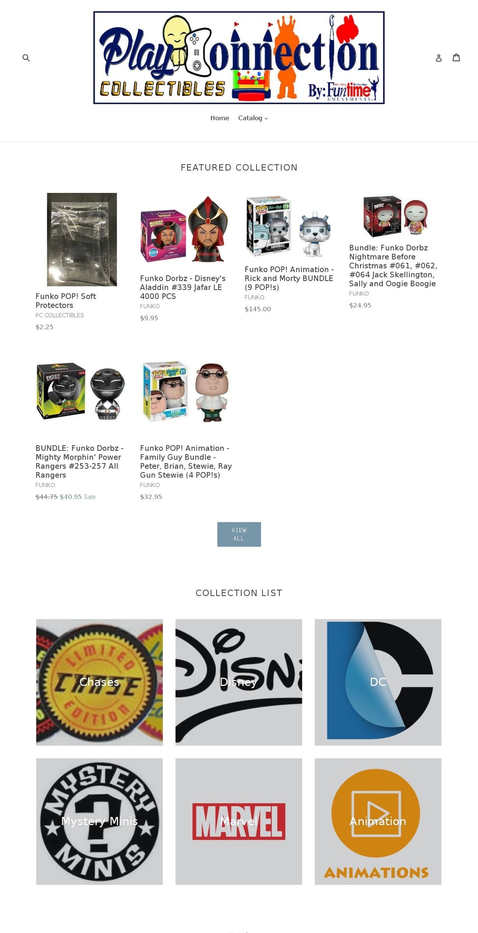 pccollectibles.com shopify website screenshot
