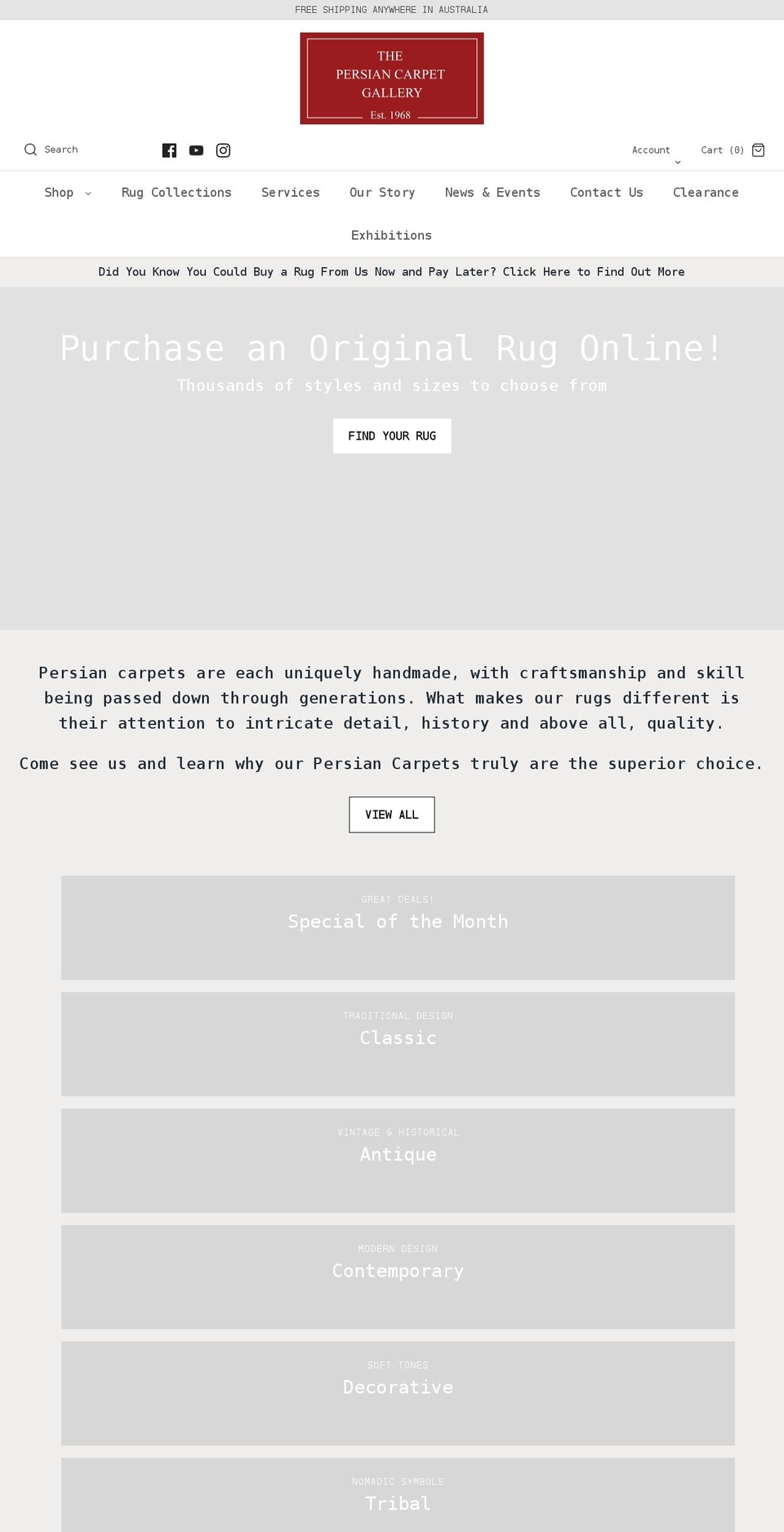 pcgaustralia.com shopify website screenshot