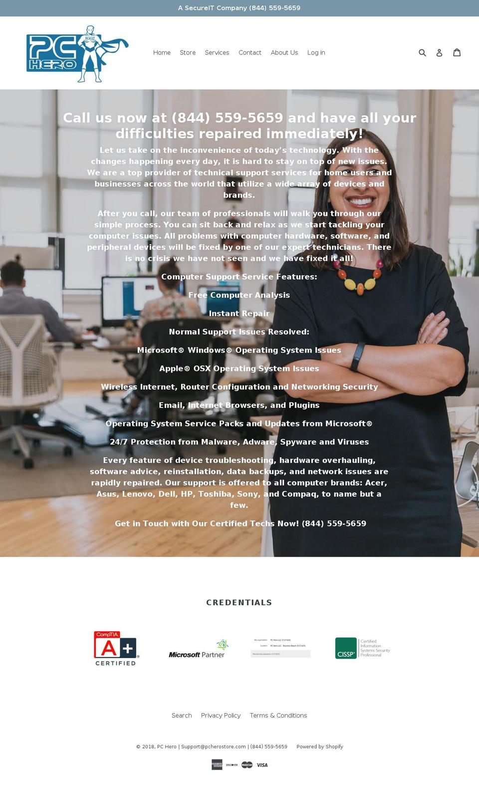 pcherostore.com — Shopify storefront screenshot
