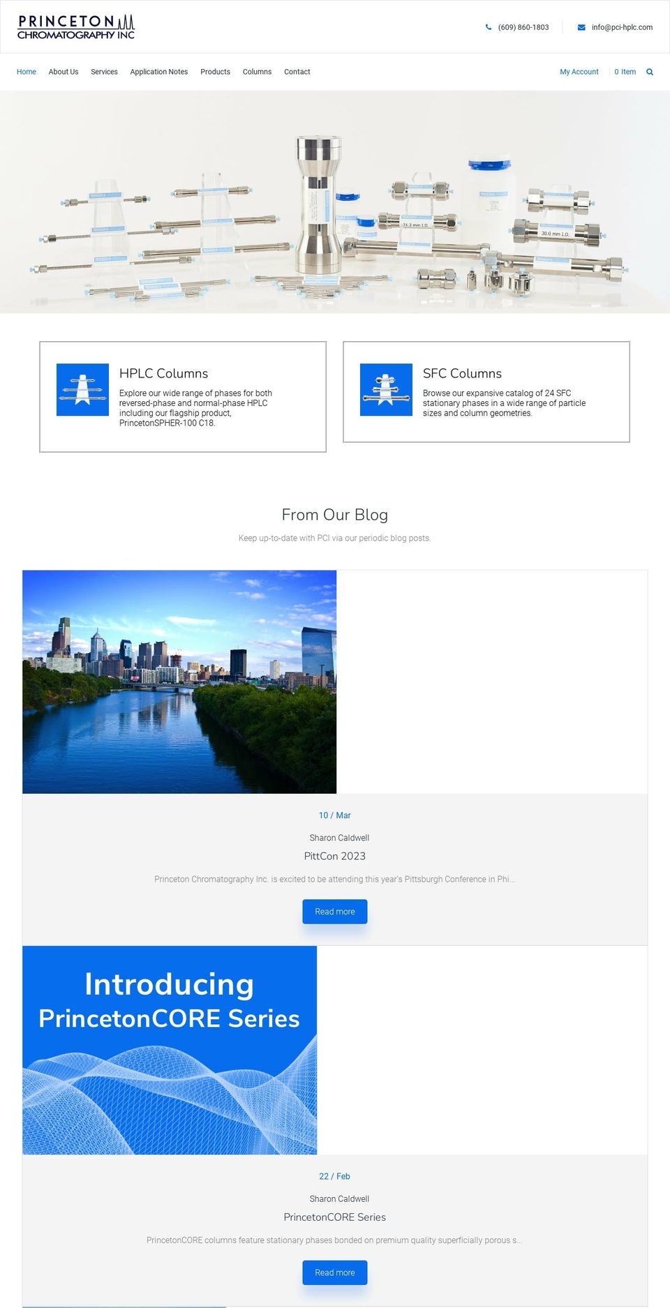 pci-hplc.com shopify website screenshot