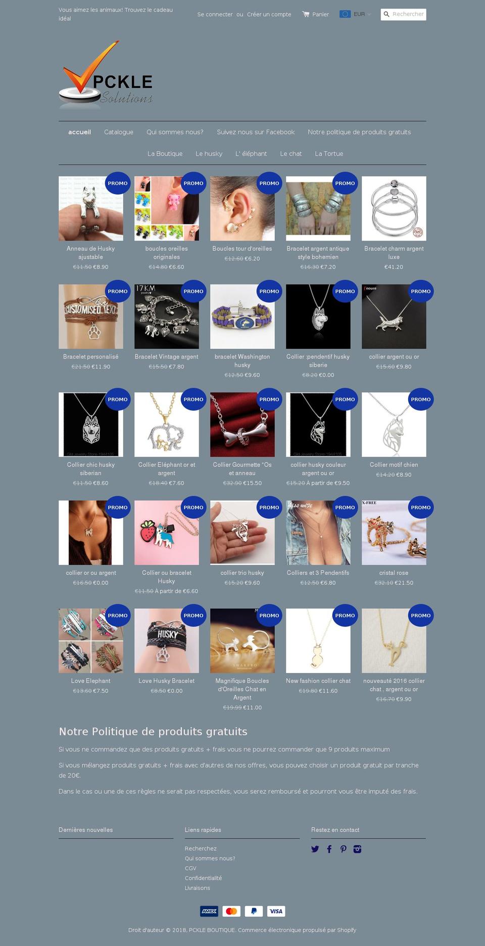 pckle-boutique.com shopify website screenshot
