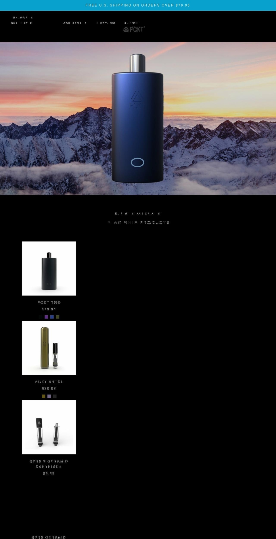 pcktbrand.com shopify website screenshot
