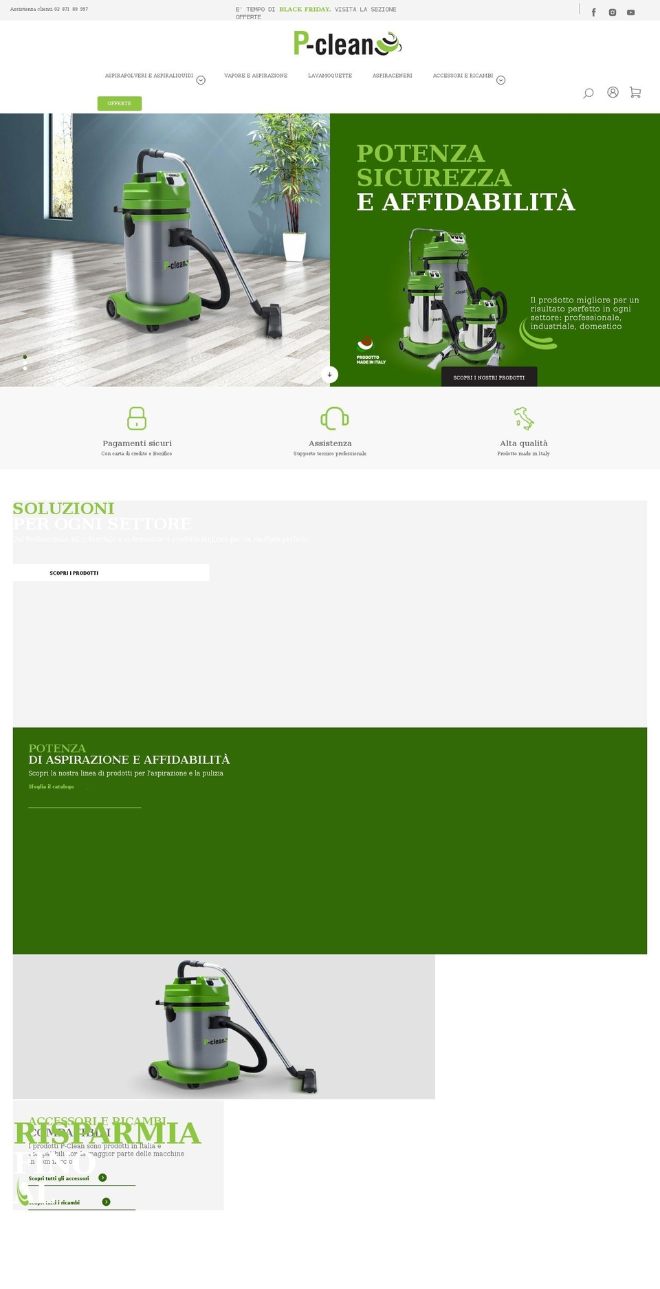 pclean.it shopify website screenshot