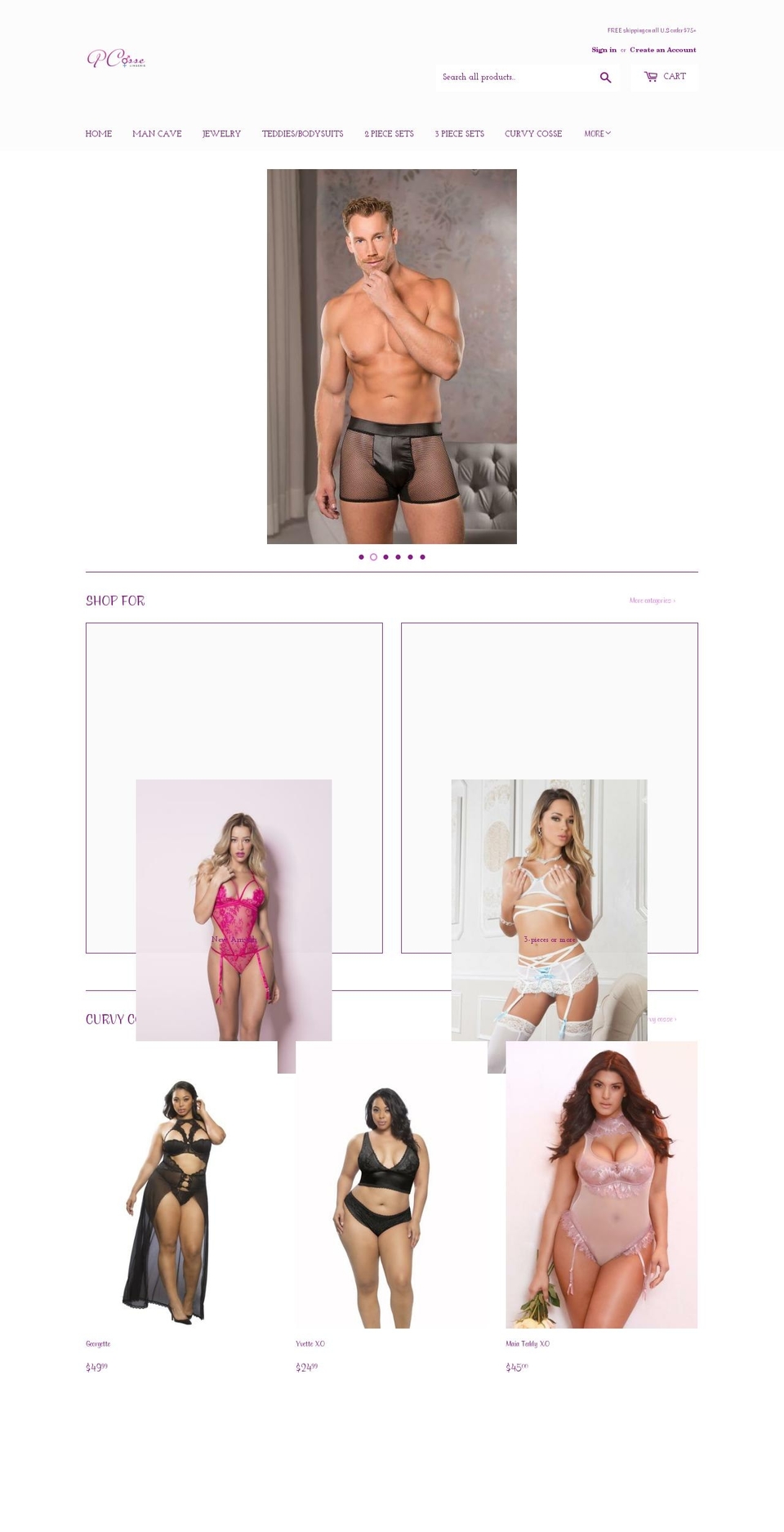 pcosse.com — Shopify storefront screenshot
