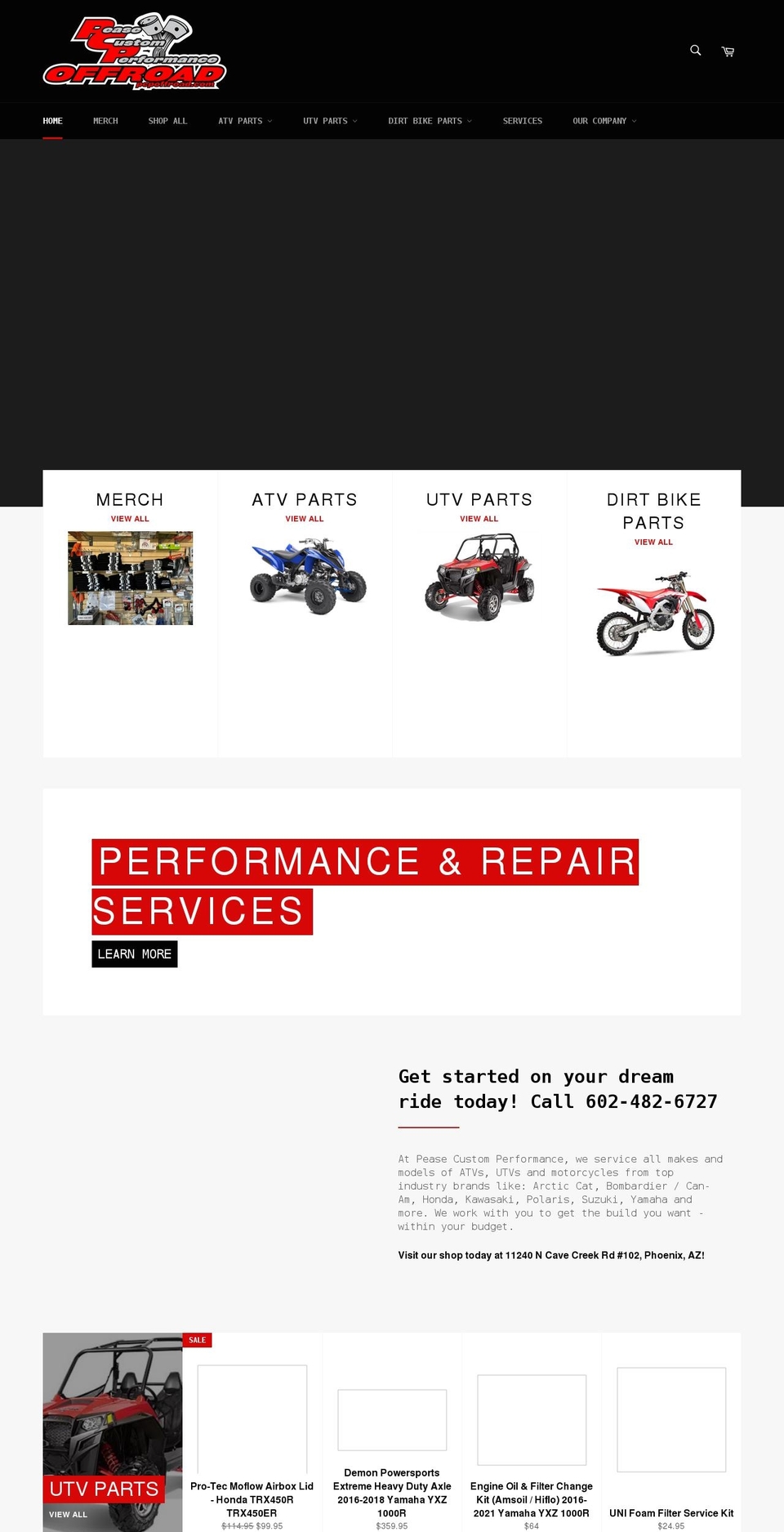 pcpoffroad.com shopify website screenshot
