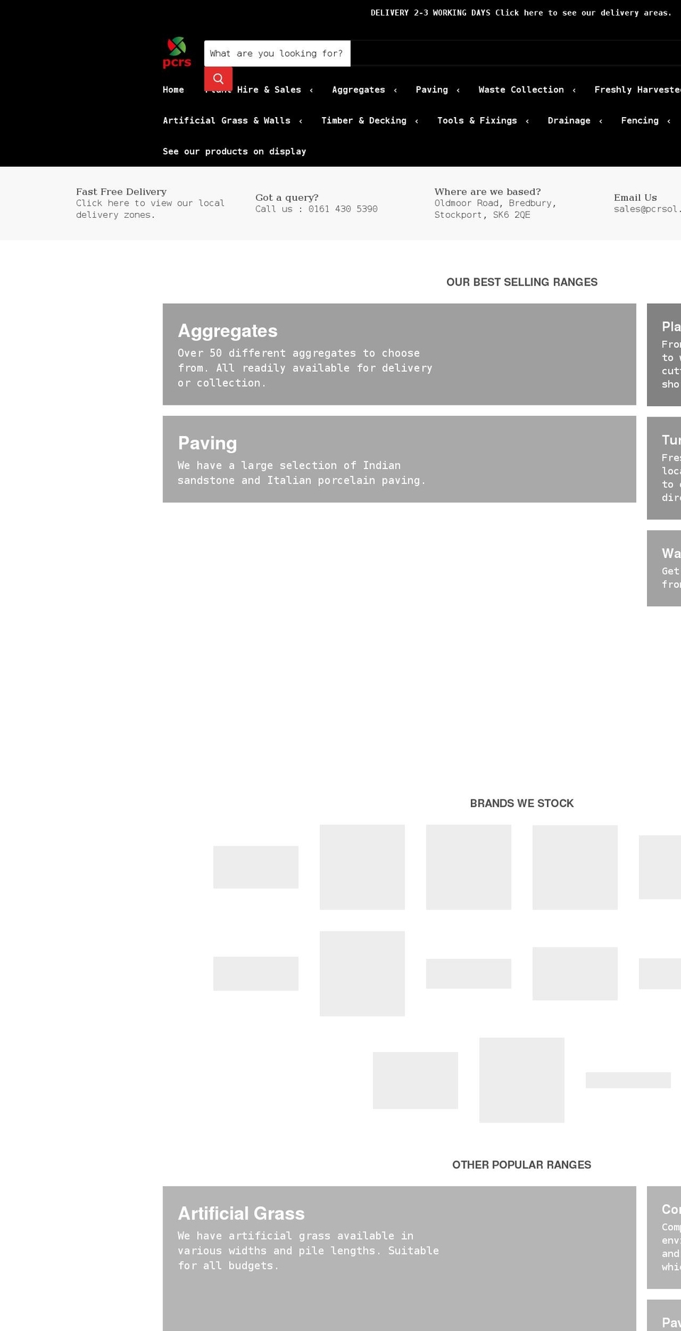 pcrsol.co.uk shopify website screenshot