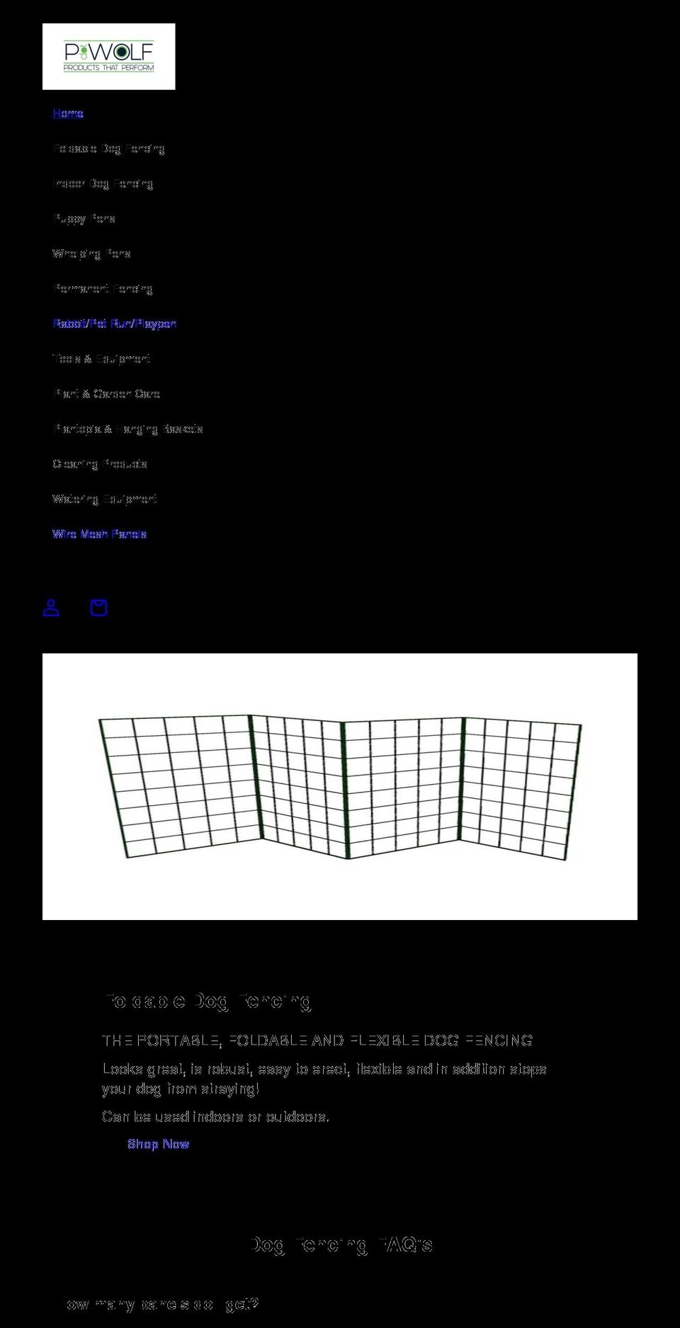 pdotwolf.com shopify website screenshot