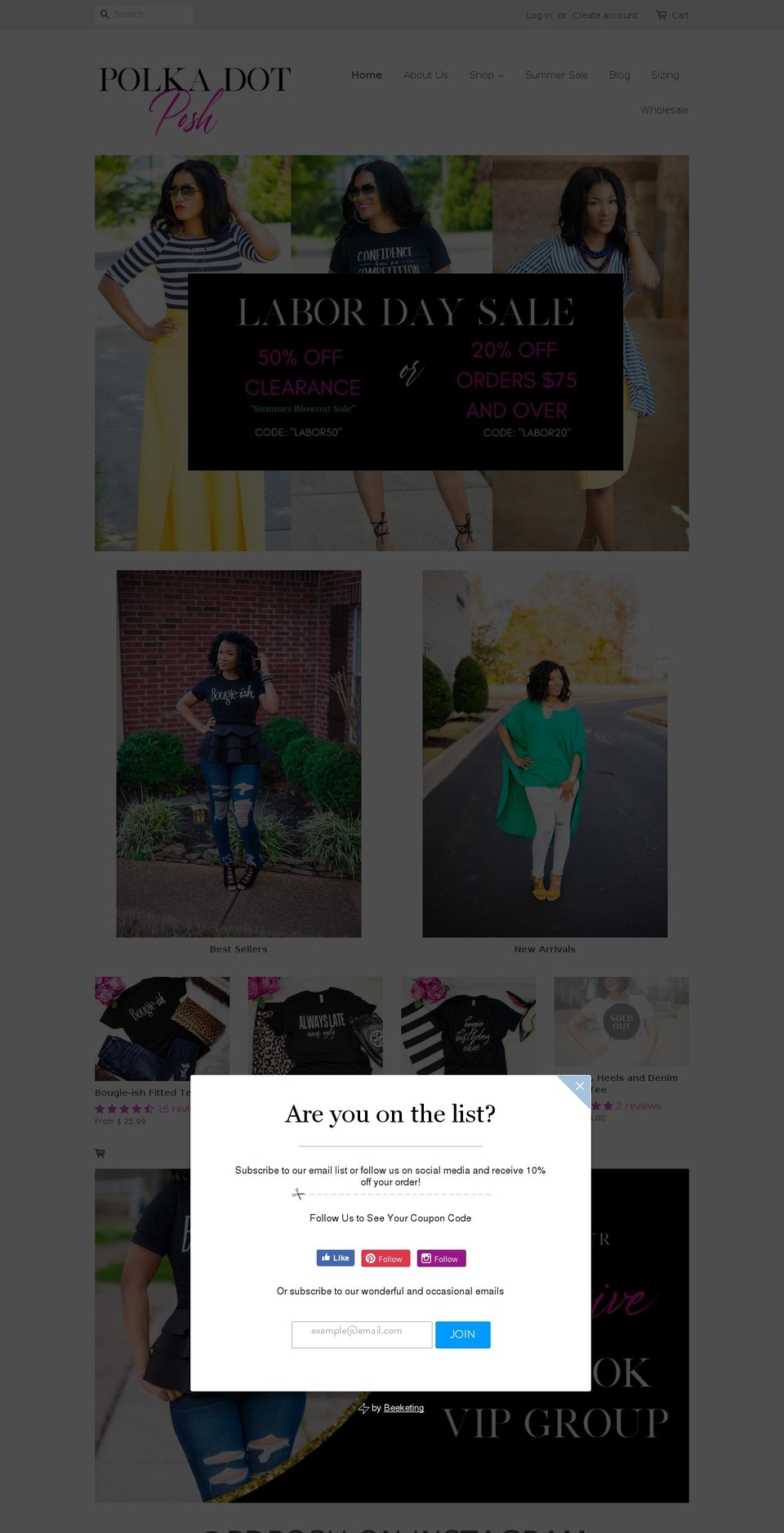 pdposh.com — Shopify storefront screenshot