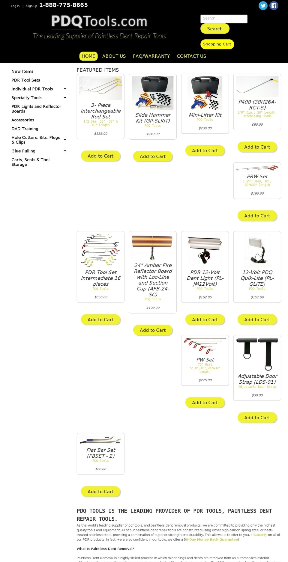 pdqtools.com shopify website screenshot