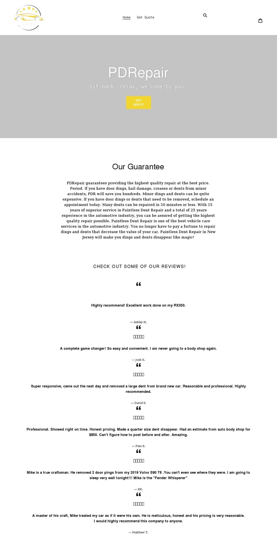 pdremoval.com shopify website screenshot