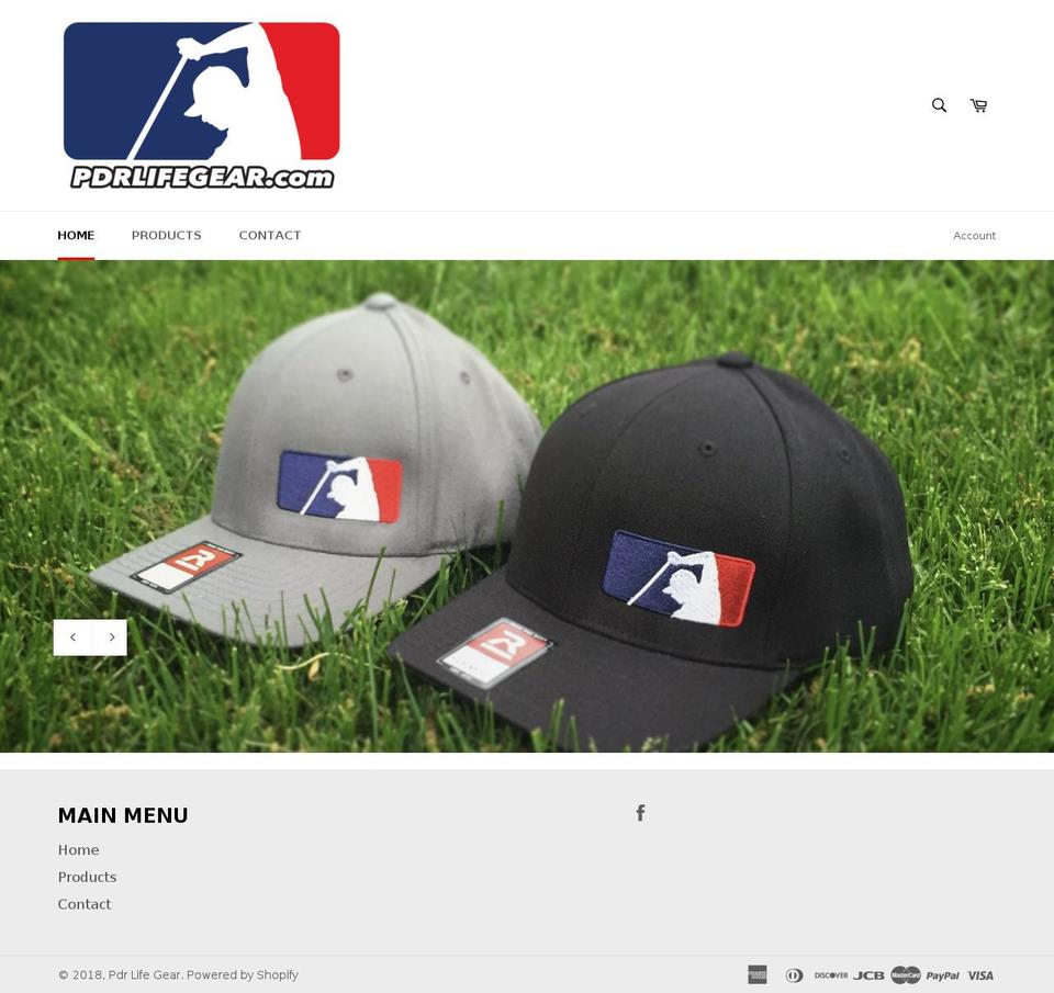 pdrlifegear.com — Shopify storefront screenshot